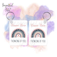 Personalised Thinking of You Key Ring - Thinking of You Rainbow