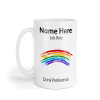 Personalised Ceramic Mug - Rainbow Brush Strokes