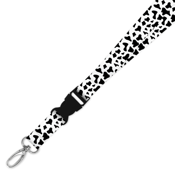 Double Breakaway Lanyard - Dalmatian Animal Print