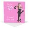 70th birthday card for her - designed by Erica Sturla - 15cm square and blank inside, made in the UK