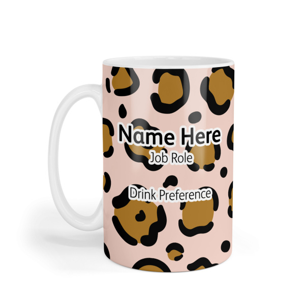 Personalised Ceramic Mug - Leopard Animal Print