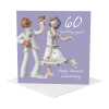 60th anniversary card (diamond anniversary) - designed by Erica Sturla - 15cm square and blank inside, made in the UK