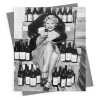 Cheers! - vintage black and white themed card - 12.6 x 17.7cm and blank inside - made in the UK