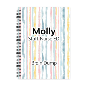 Personalised A5 Notebook - Pastel Brush Strokes