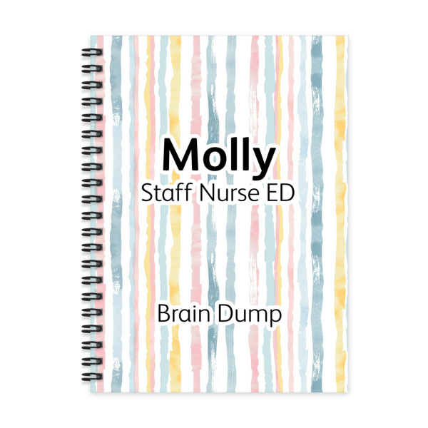 Personalised A5 Notebook - Pastel Brush Strokes