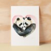 Anniversary or Valentine's Card for Her Anniversary Card for Wife Valentines Day Card For Husband Boyfriend or Girlfriend Cute Pandas - Large (5x7) / Blank Message