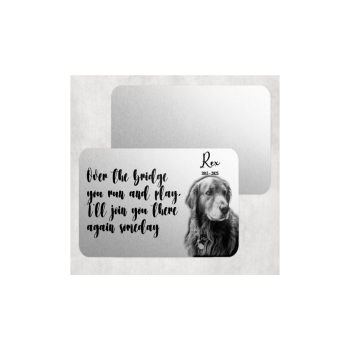 Personalised Aluminium Pet Memorial Wallet Card