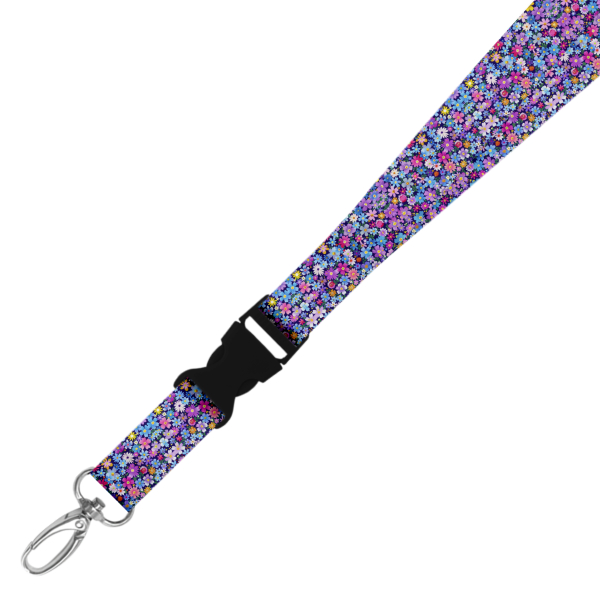 Double Breakaway Lanyard - Vibrant Flowers