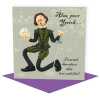 Alas poor Yorick - Hamlet themed birthday card - designed by Erica Sturla - 15cm square and blank inside, made in the UK