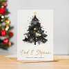 Christmas Card For Dad & Stepmum Christmas Tree Card Wising You A Merry Christmas - Portrait (5x7) / Blank Inside