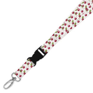 Double Breakaway Lanyard - Cherry Stripes