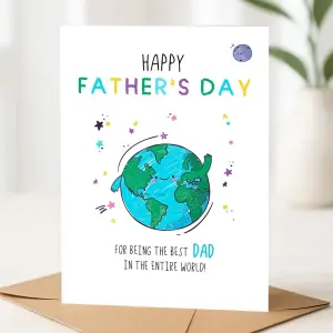 Father's Day Card - Best Dad In The Entire World