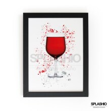 Red Wine Splash Effect Art Print - A6 (Approx. 10cm x 15cm)