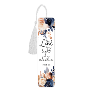 Religious Aluminium Bookmark with Tassel - The Lord Is My Light
