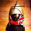 Union Jack  Fog City Motorcycle Helmet clock