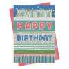 Happy birthday candles, a colourful and fun birthday card with a gorgeous printed envelope - 12 x 17cm and blank inside - made in the UK