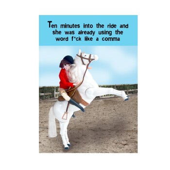 Doll Card | Funny card for her | funny card friend | horse card