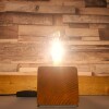 Buy2get3rd free - Small - Rustic Industrial Lamp Inset - Reclaimed Wood - Quirky Square Rectangle - Desk Lamp Table Lamp - Bedside Lamp - Man/She Cave - Handmade