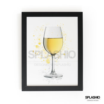 WHITE WINE  Splatter Art Print, High Gloss Print, Splash Art, Home Decor, Bar Custom Drink Art Cocktails