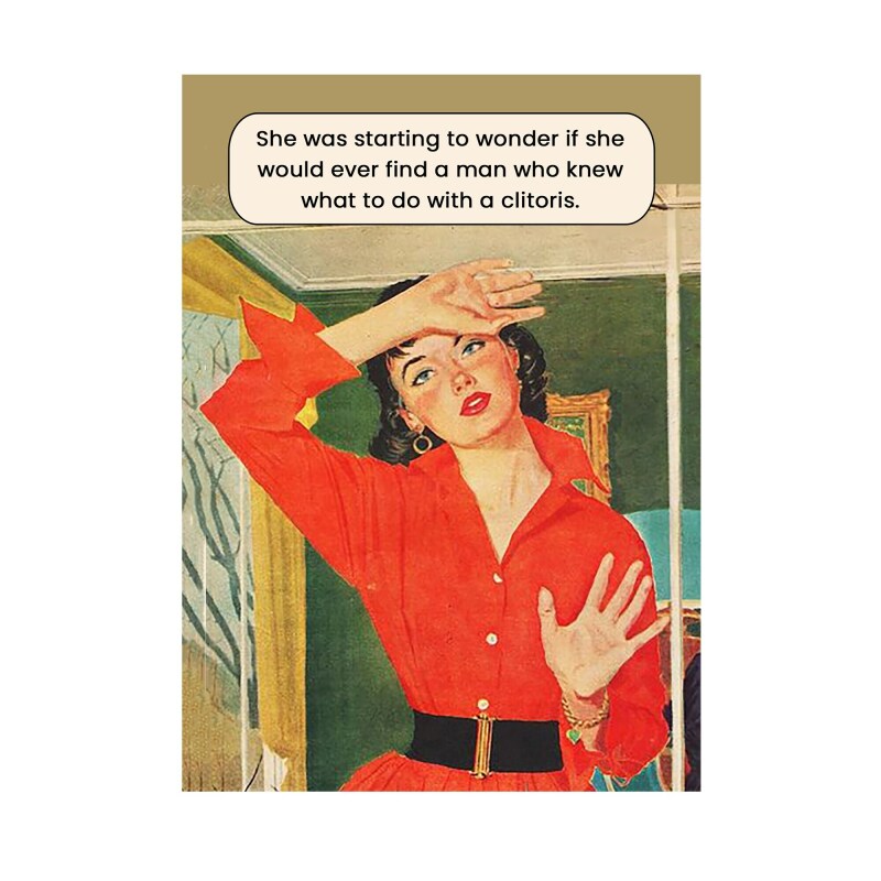 Funny Clitoris Card | Funny Birthday Card | Rude Card | card for her