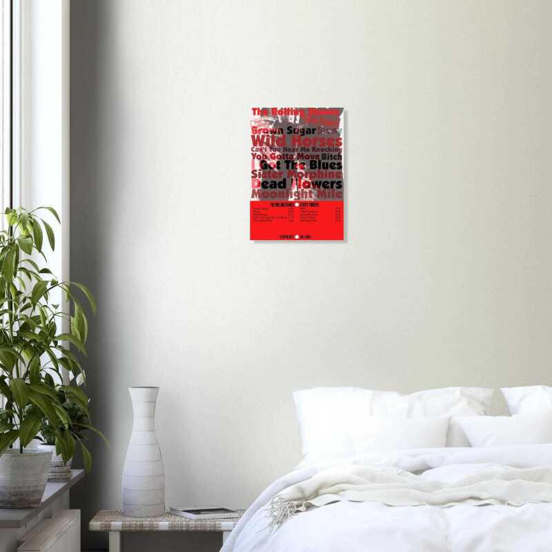 Rolling Stones Sticky Fingers Inspired Tracks A3 Poster