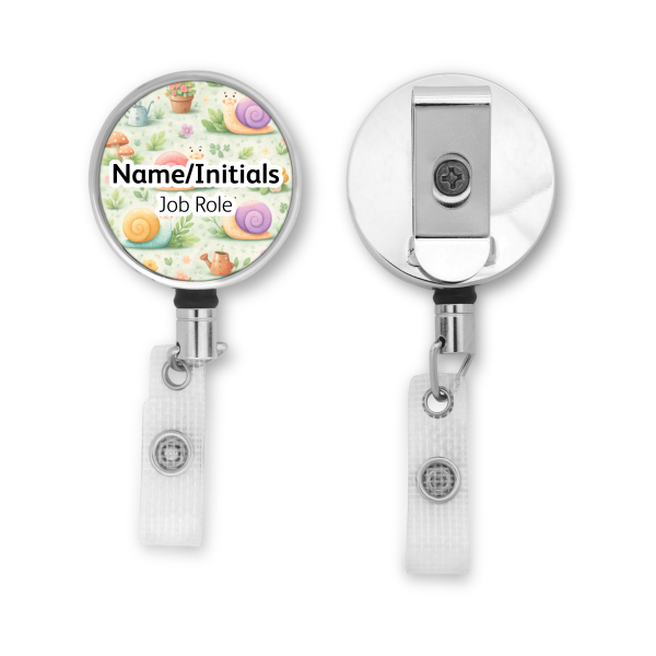 Personalised Metal ID Reel - Enchanted Snails