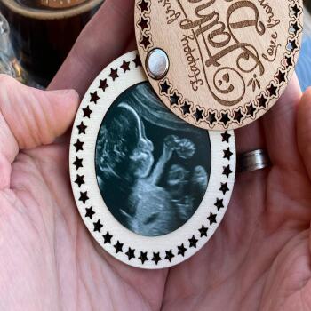 Fathers day from the bump, baby ultrasound fridge magnet, First fathers day gift, 1st fathers day, fathers day gift from wife,love from bump