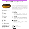 Gold Tiger's Eye Crystal Sterling Silver Drawstring Bracelet