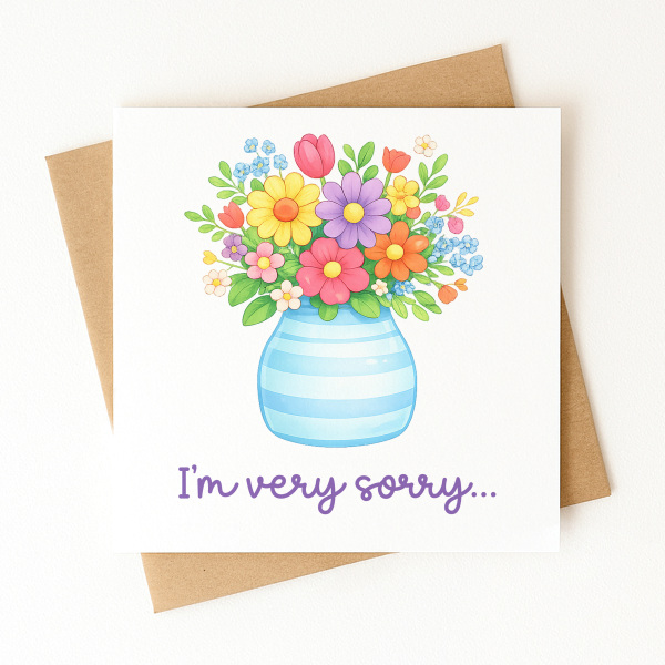 I'm Sorry Card - I'm Very Sorry... - Standard Smooth Card