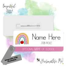 Education/Childcare Name Badge - Apple Rainbow