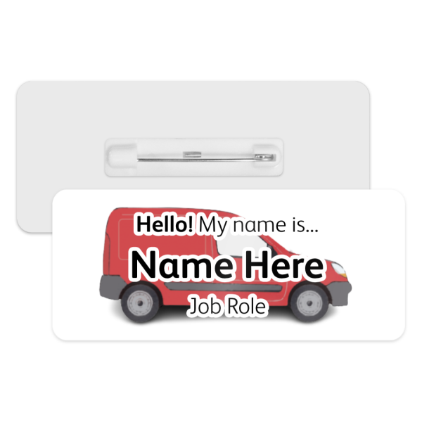 Postal Worker Name Badge - Post Van