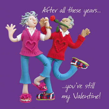 Holy Mackerel Still my Valentine, an Erica Sturla 150mm square Valentines card, blank inside for your message, from