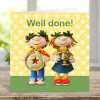 Well done! - child's card designed by Erica Sturla - 15cm square and blank inside, made in the UK