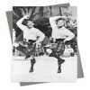 Bing & Bob in kilts, photographic black and white dancing themed card - 12.6 x 17.7cm and blank inside - made in the UK