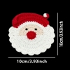 Christmas Santa Claus Hand-Crocheted Coaster Set
