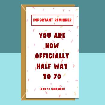 Funny 35th Birthday Card - For Him or For Her - Cheeky, Rude, Adult Card for Someone Turning 35 Years Old - Ideal Greetings Card