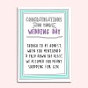 Wedding marriage congratulations card gin