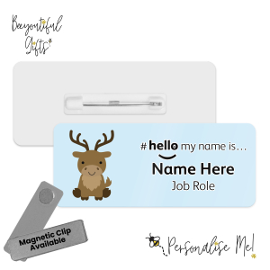 Name Badge - Cute Arctic Animal Corner Hello My Name is... - Reindeer 1