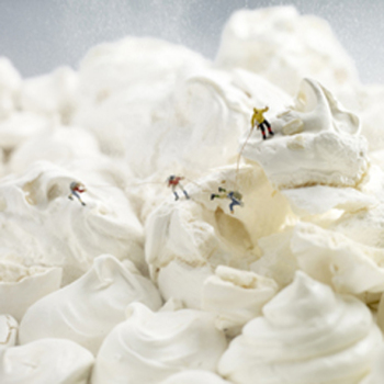 Stiff Peaks 150mm Square Greetings Card by Akiko Ida and Pierre Javelle