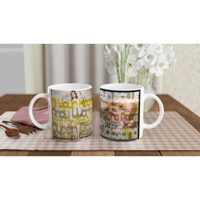 David Bowie Hunky Dory Vinyl Album Track Mug - Ceramic White