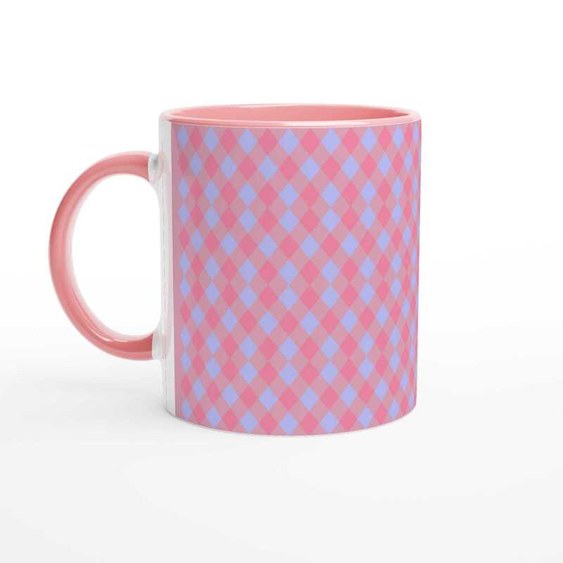 Three Diamond Pink Ceramic Mug