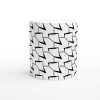 Abstract Black Pattern Mug - Ceramic White