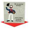 Ancient mariner themed birthday card - designed by Erica Sturla - 15cm square and blank inside, made in the UK
