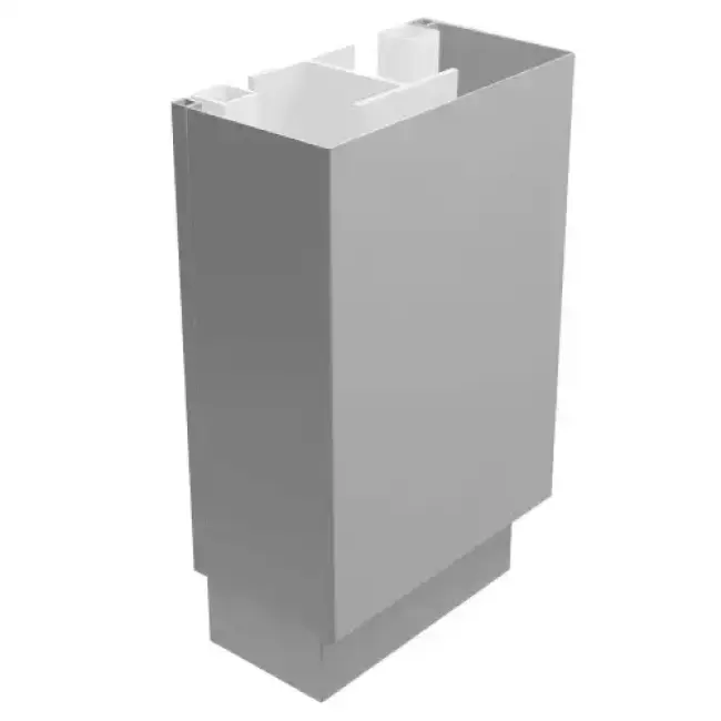 Aluminium Column Casings Semi-Square 3m Length - Mill (Unfinished) - CS25 - 250mm x 250mm
