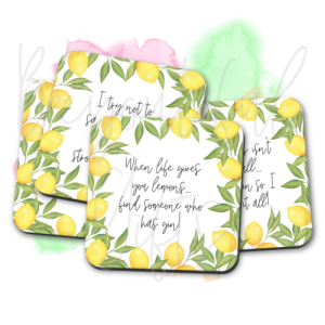 Coaster Gift Set - Set of 4 Gin Themed Coasters