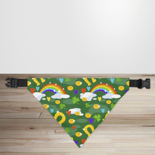 Rainbows, Horseshoes and Gold - St Patrick's Day Dog/Puppy Bandana