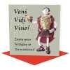 Veni vidi vino, funny historical birthday card - designed by Erica Sturla - 15cm square and blank inside, made in the UK