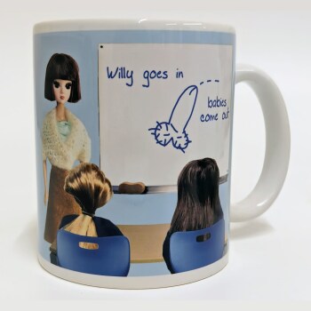 Willy Goes In funny mug