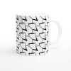 Abstract Black Pattern Mug - Ceramic White