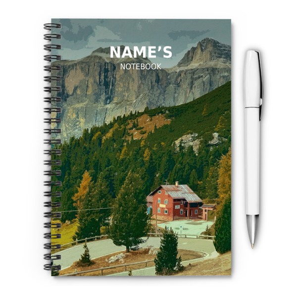 Personalised A5 Artwork Notebook - Canzei - Italy